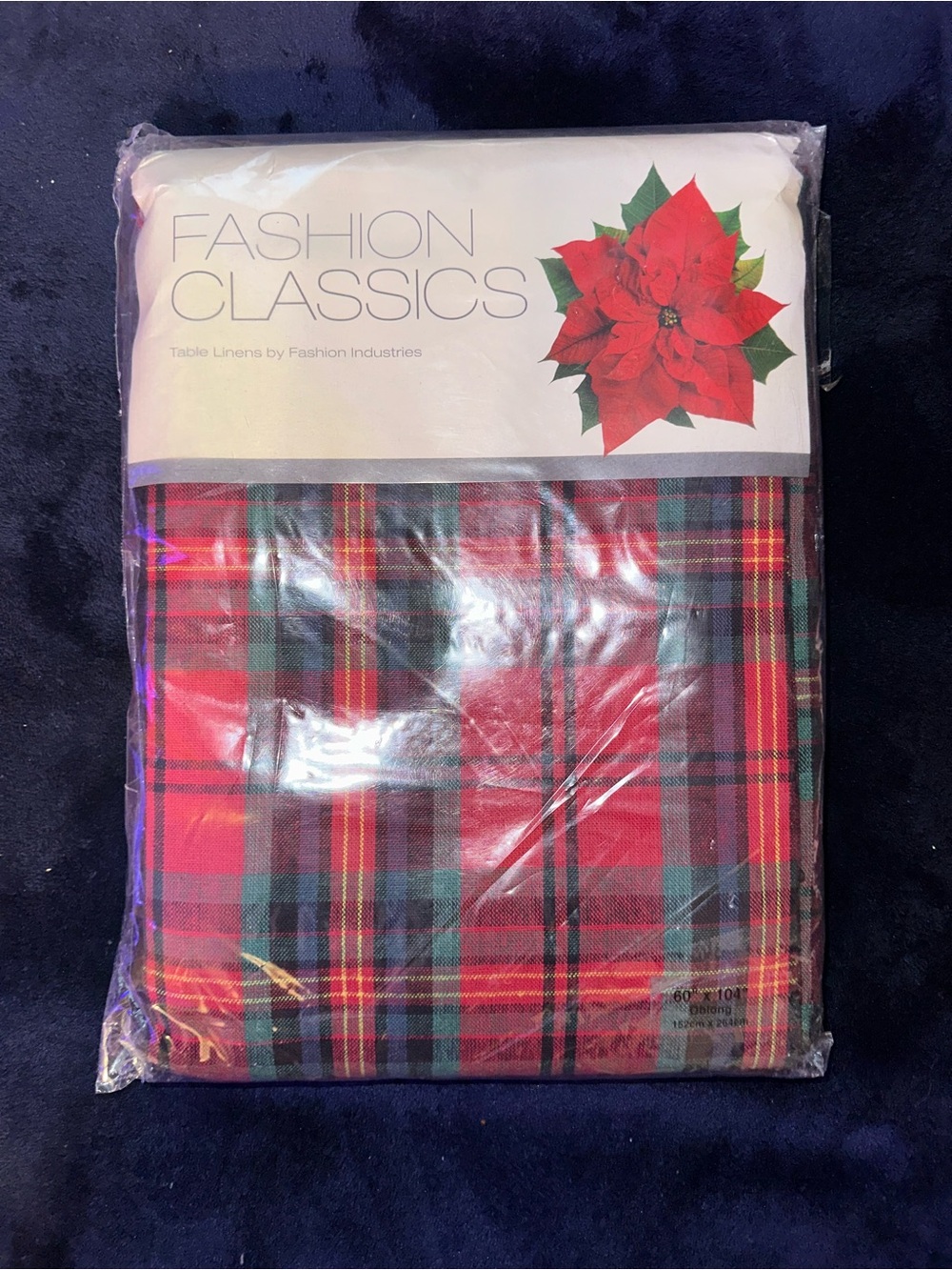 Vintage Fashion Industries Table Linen Tablecloth 60 X 104in Brand New Old Stock